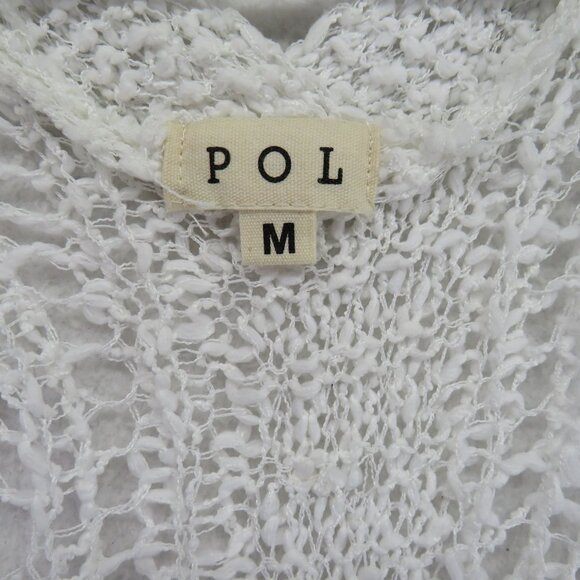 POL Sweater Womens Medium Open Knit Cardigan Lightweight Boho SMST323 - Picture 4 of 9